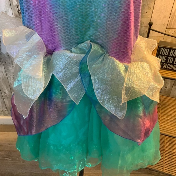 Girls Disney Mermaid Princess Costume - Purple and Teal - Picture 3 of 7
